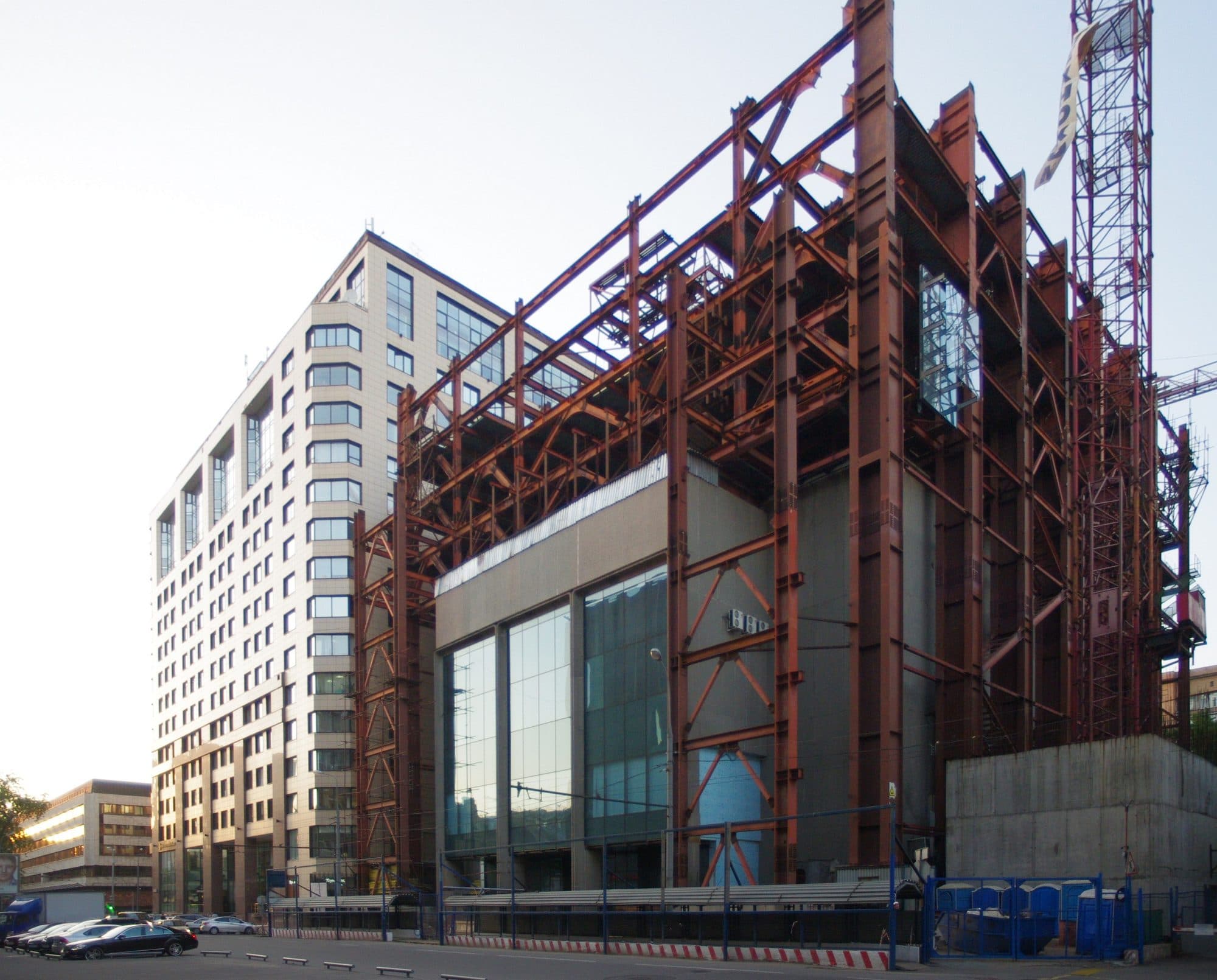 Structural steel frame, commercial build